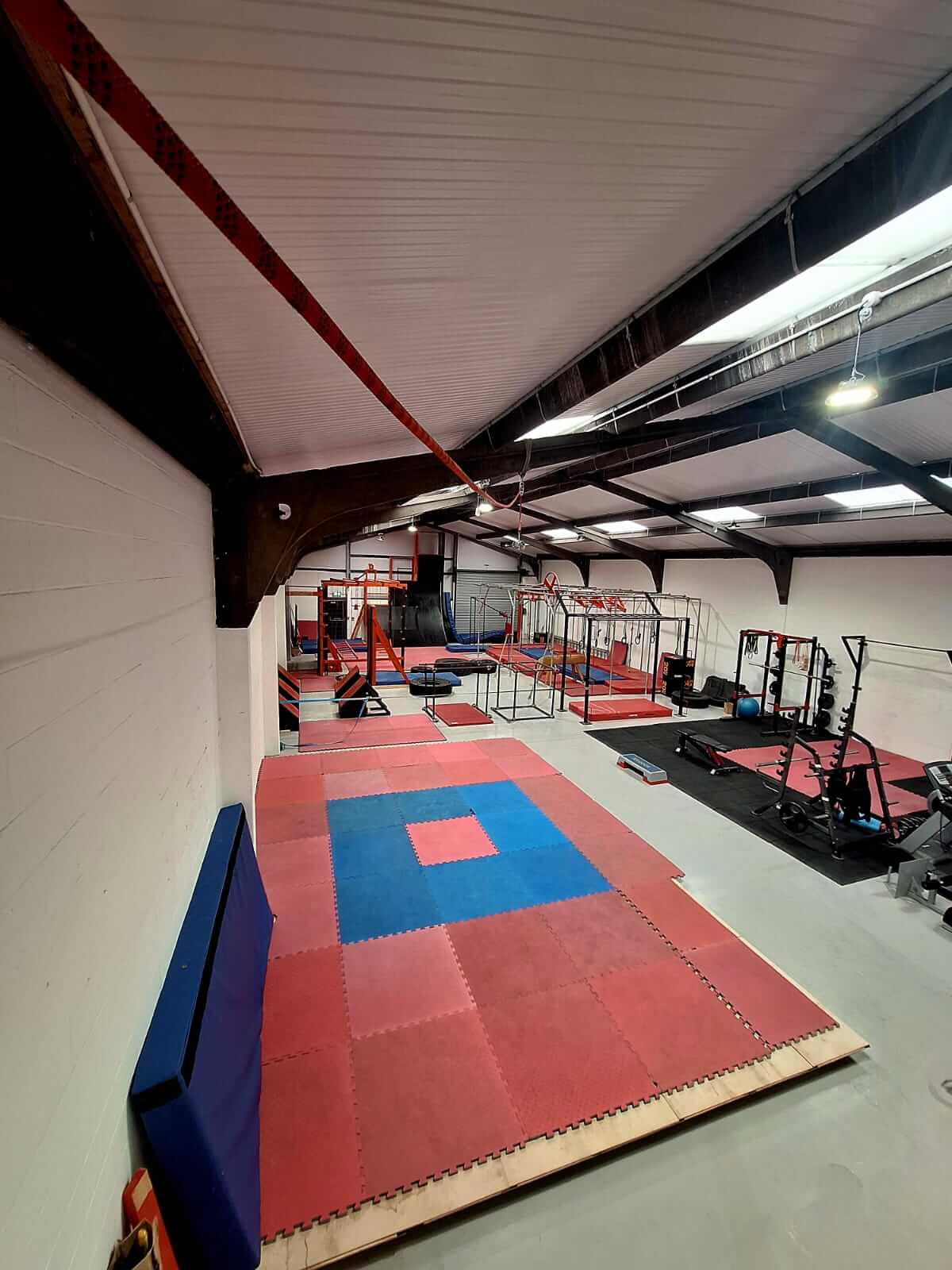 Matted training area at the HC:FIT ninja gym in Liverpool